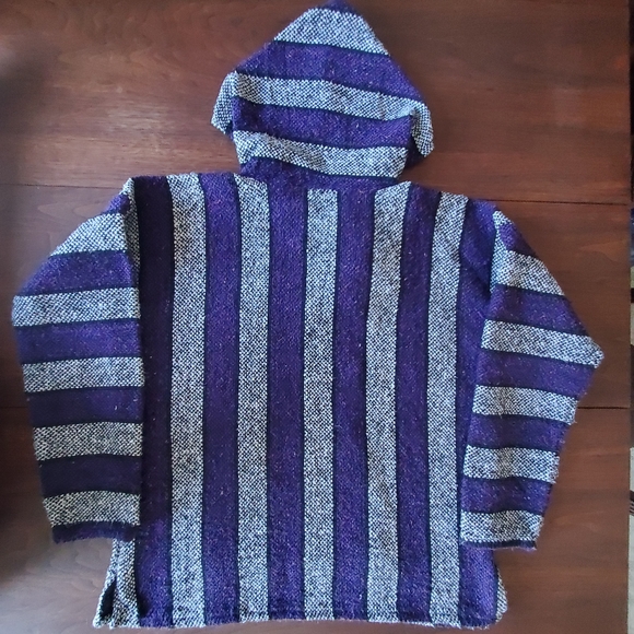 Vintage Mexican Surfer Baja Pullover Hoodie - Picture 2 of 3